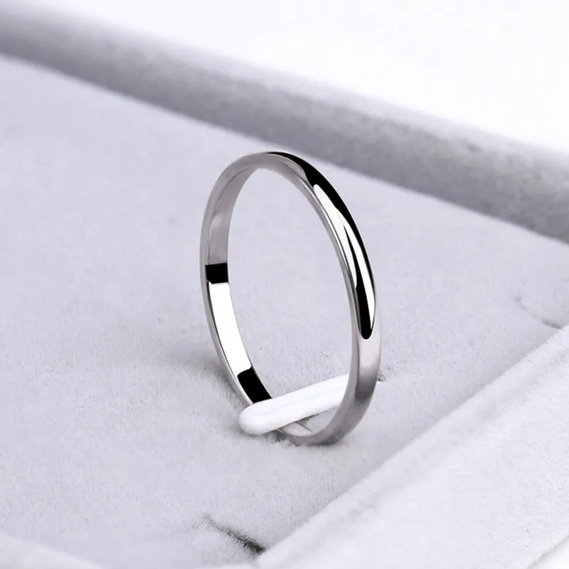 Personalized wedding Bands Stainless Steel Rings Rose Gold