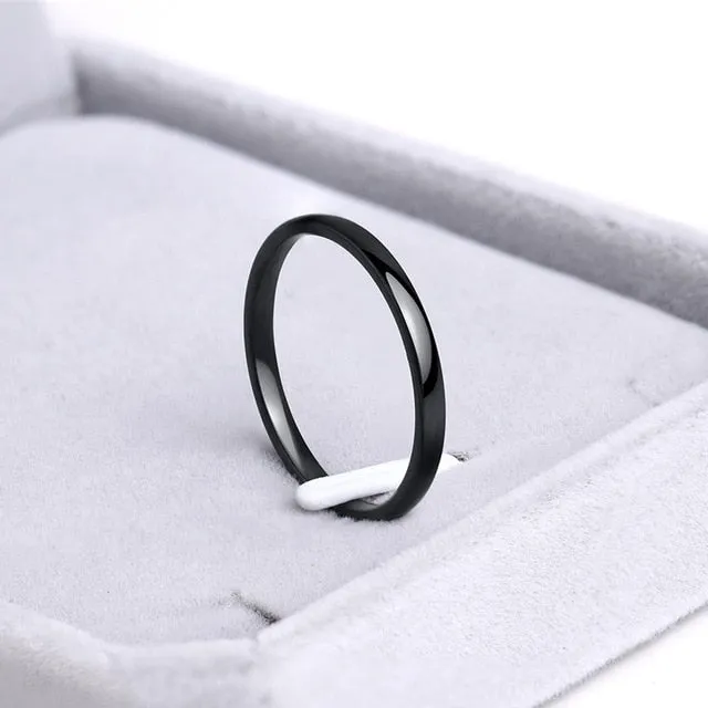 Personalized wedding Bands Stainless Steel Rings Rose Gold