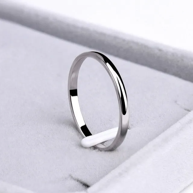 Personalized wedding Bands Stainless Steel Rings Rose Gold