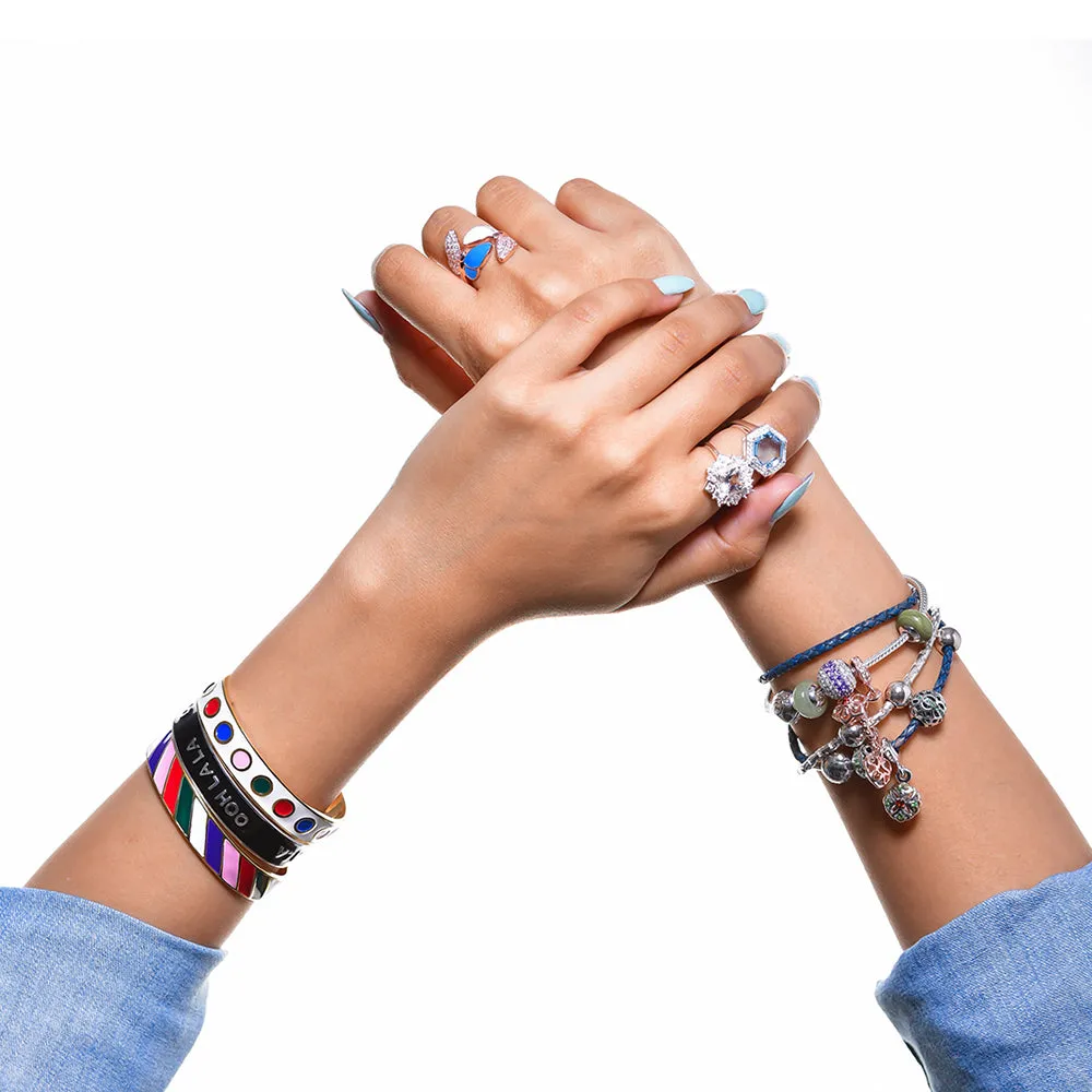Polka Dot Enamel Bangle