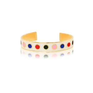 Polka Dot Enamel Bangle