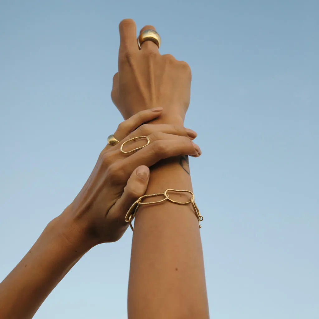 Pool Link Bracelet - Brass