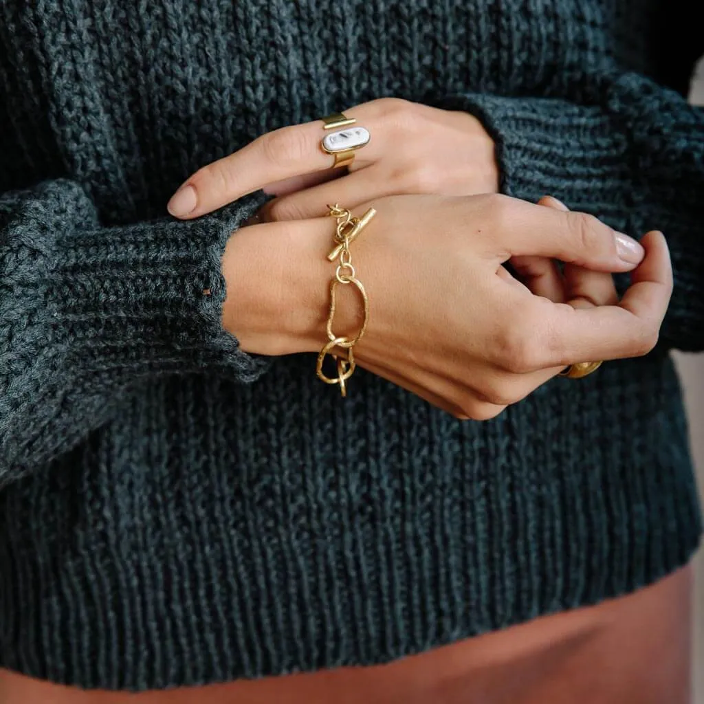 Pool Link Bracelet - Brass