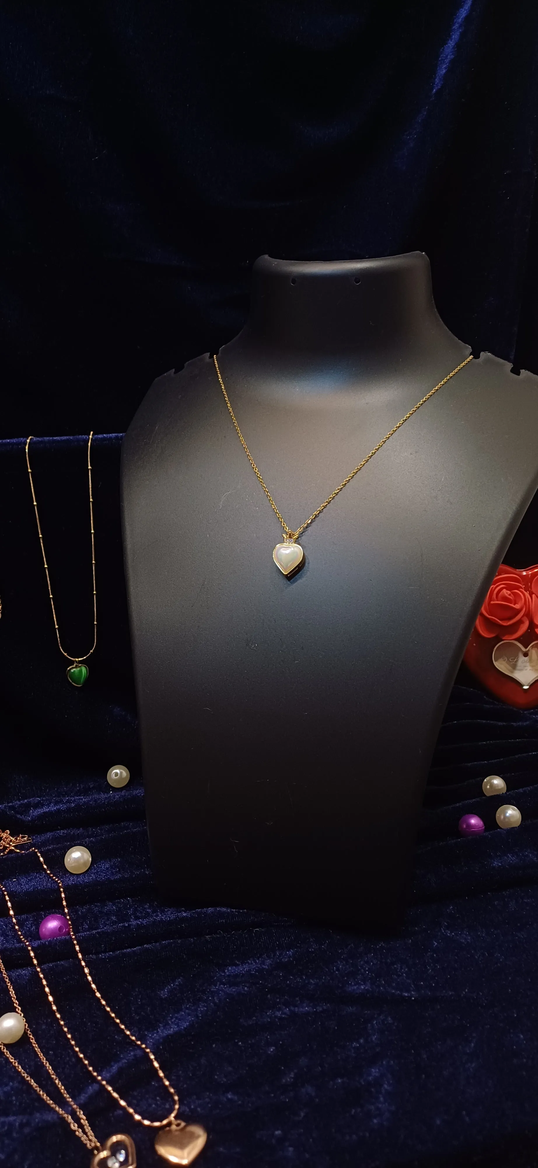 Pure love chain with heart pendant_anti tarnish