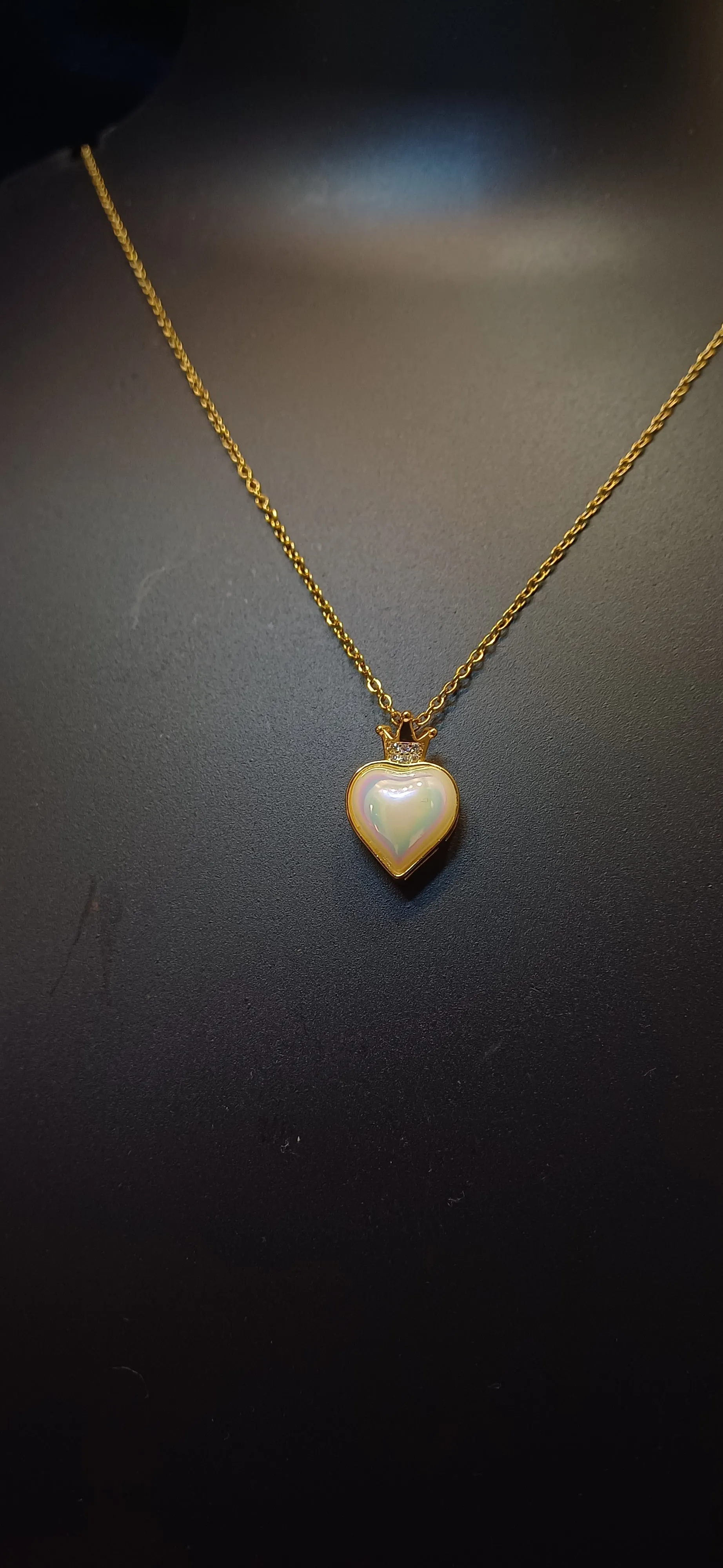 Pure love chain with heart pendant_anti tarnish