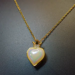 Pure love chain with heart pendant_anti tarnish
