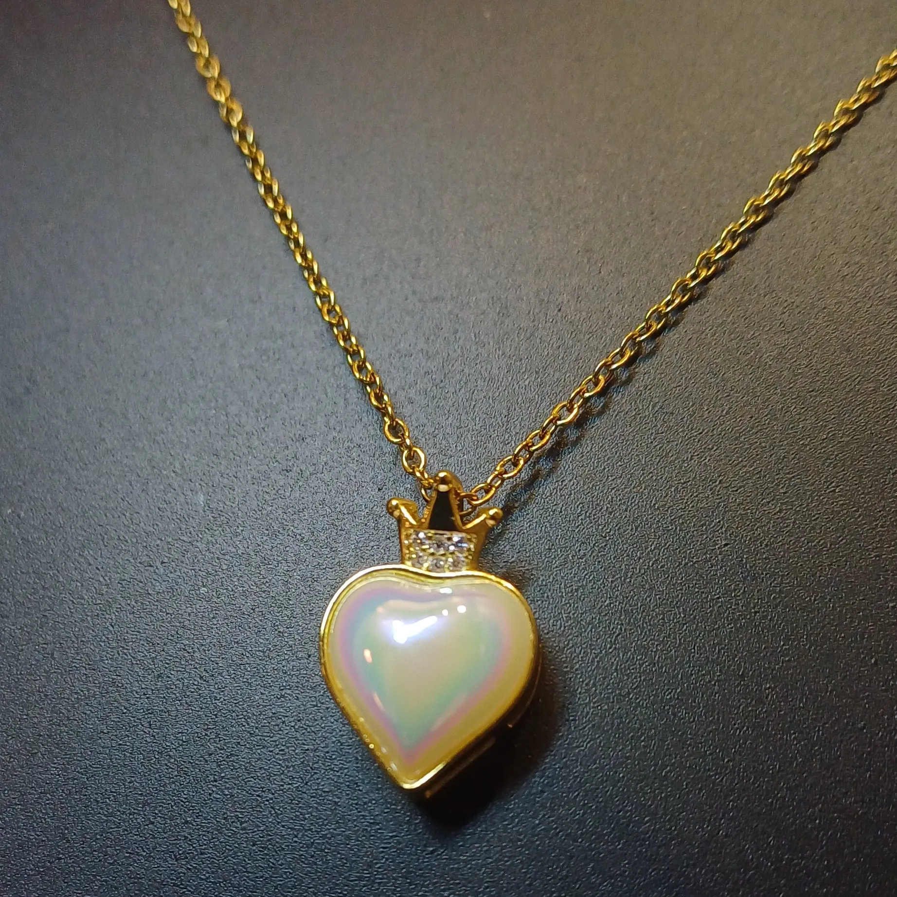 Pure love chain with heart pendant_anti tarnish