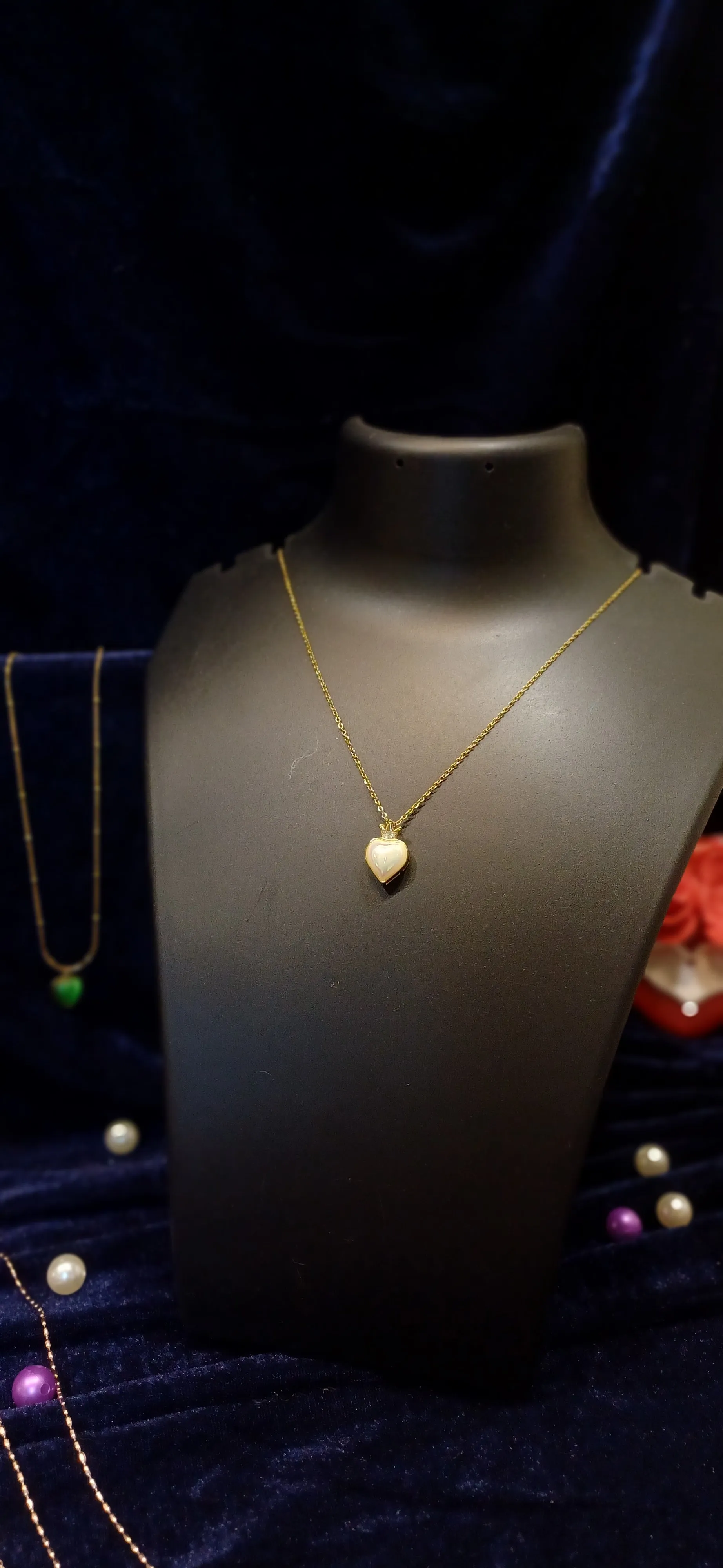 Pure love chain with heart pendant_anti tarnish