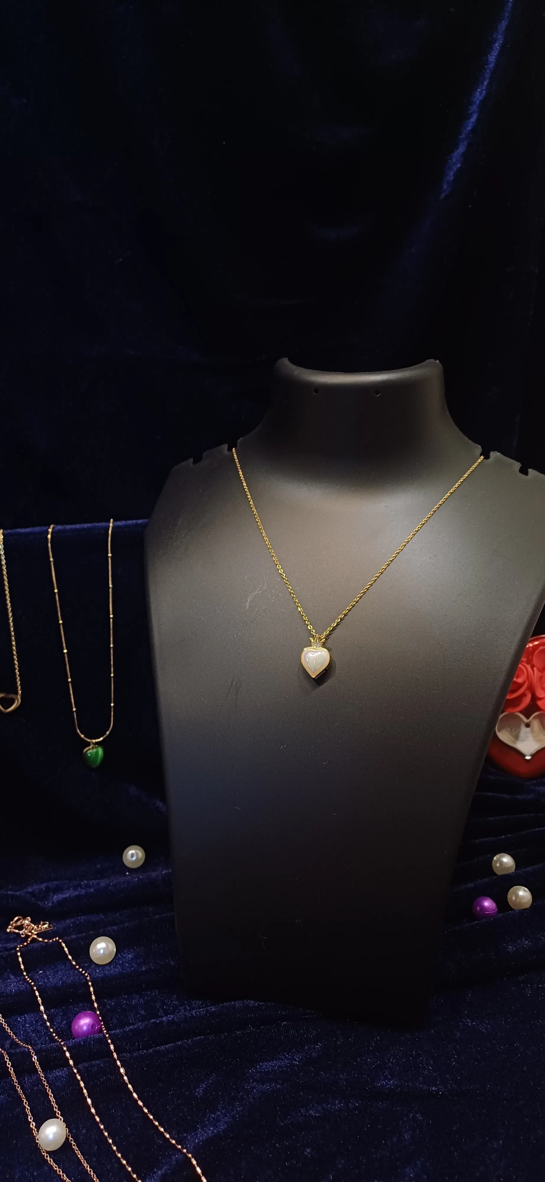 Pure love chain with heart pendant_anti tarnish