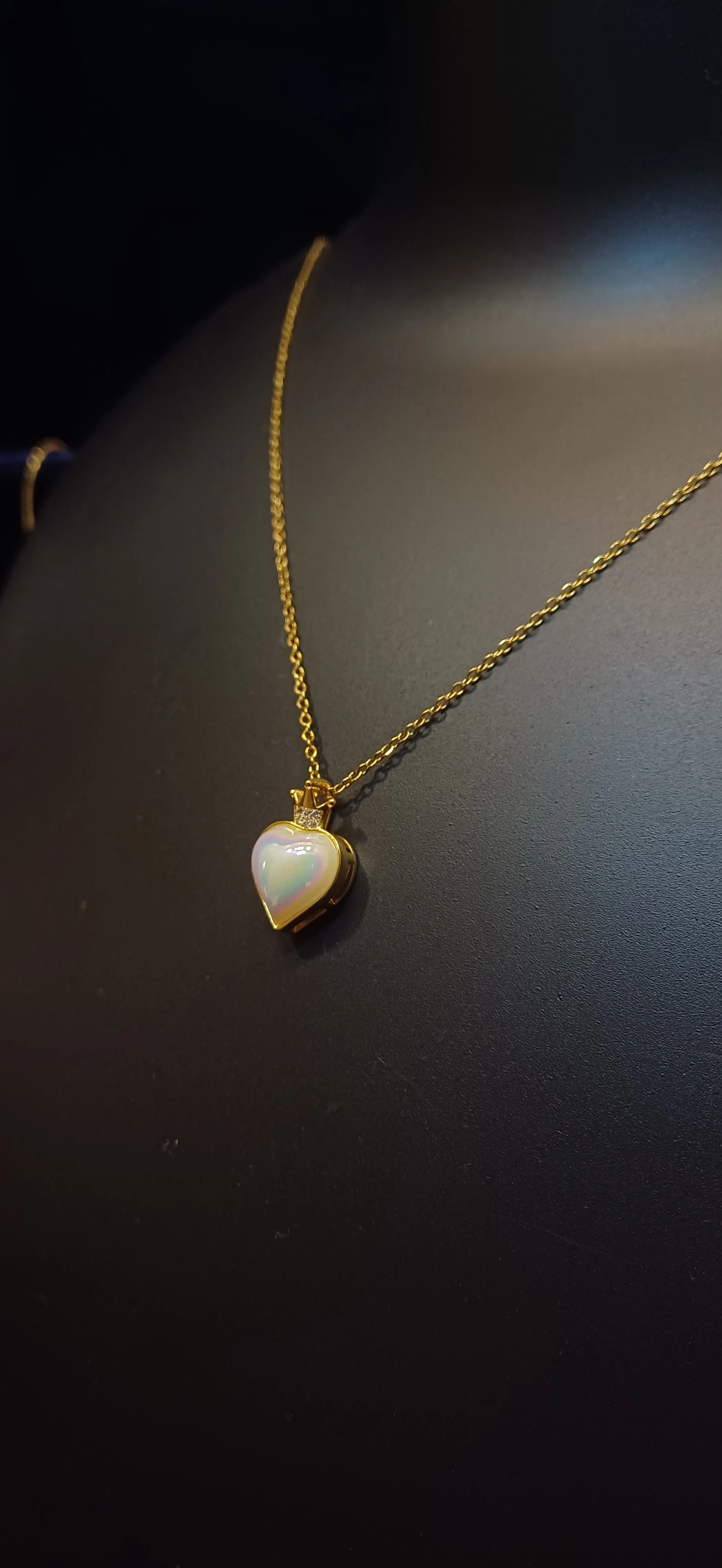 Pure love chain with heart pendant_anti tarnish