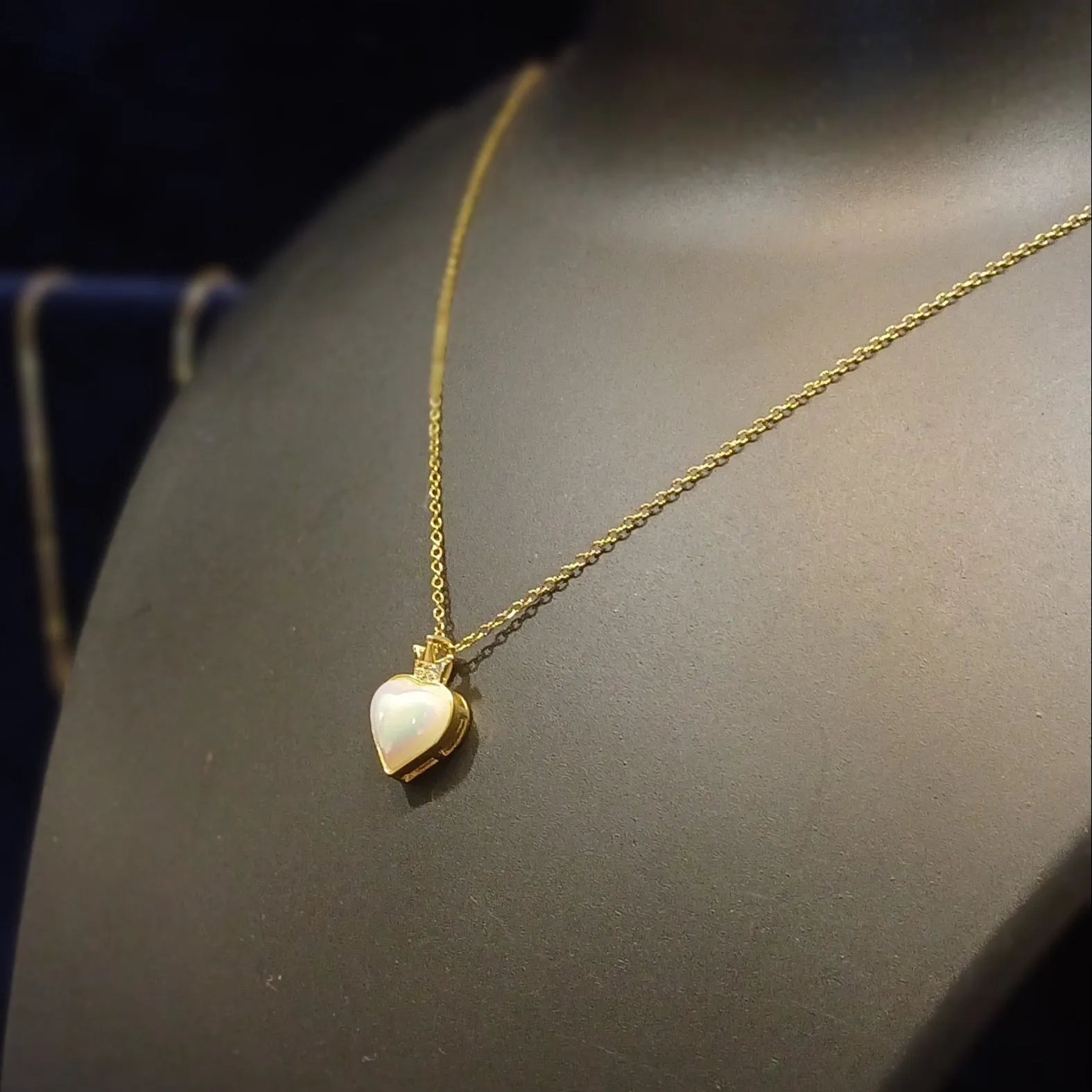 Pure love chain with heart pendant_anti tarnish