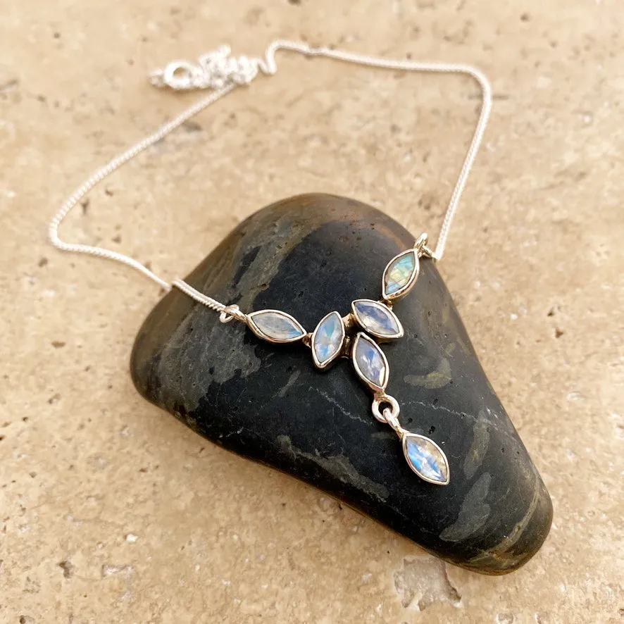 Rainbow Moonstone Necklace - Ava