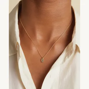 Raw Aquamarine and Diamond Encrusted Pendant