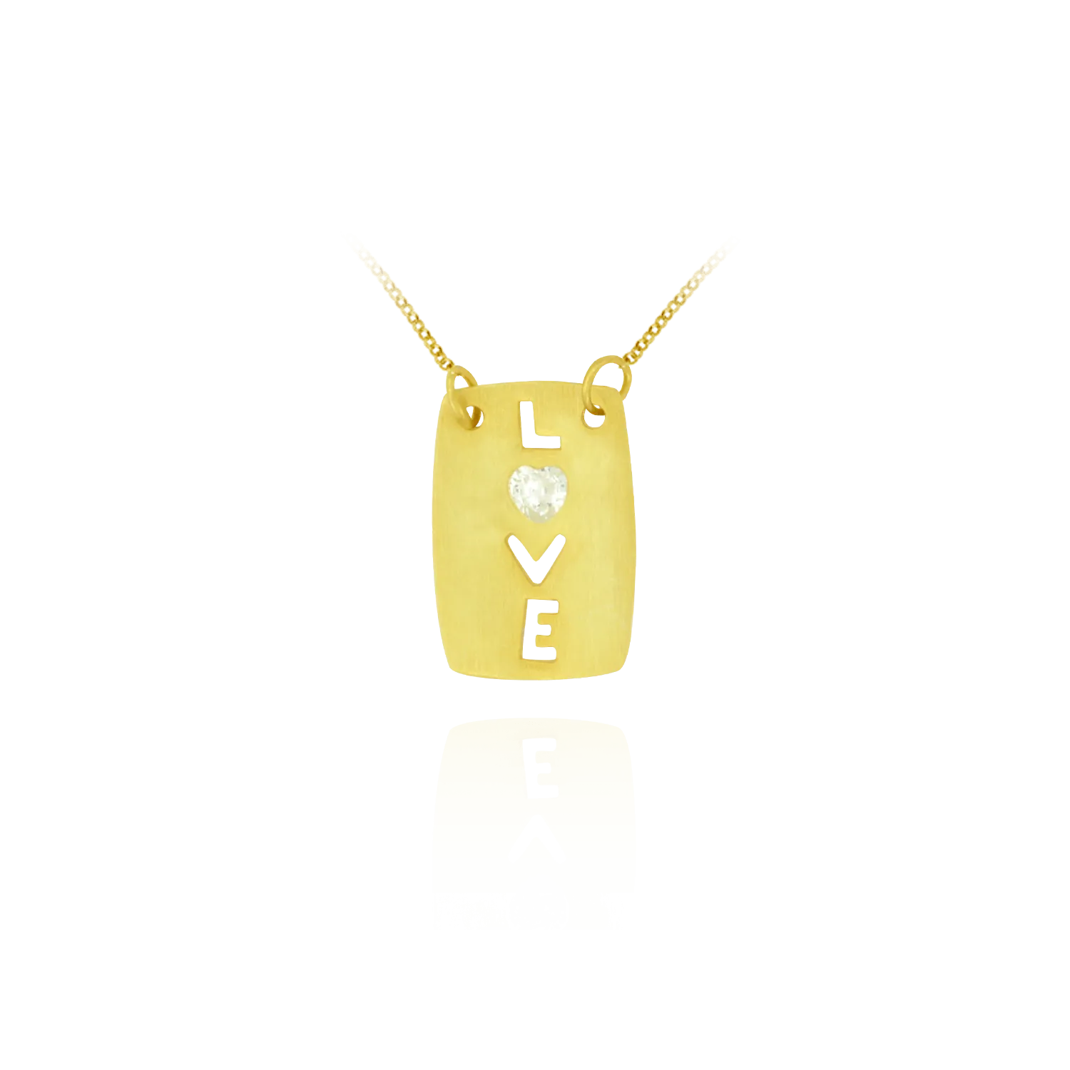 Rectangular LOVE Pendant