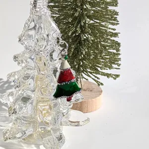 Red and Green Christmas Tree Pendant/Charm