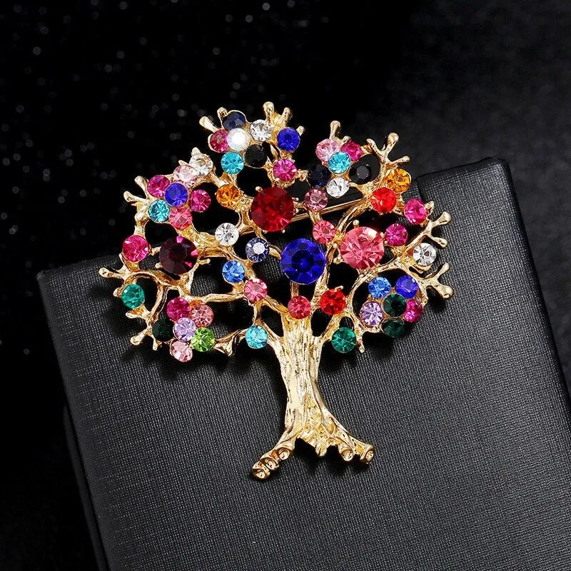 Rhinestone Embellished Holiday Galore Christmas Brooch Pins