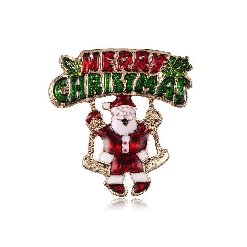 Rhinestone Embellished Holiday Galore Christmas Brooch Pins