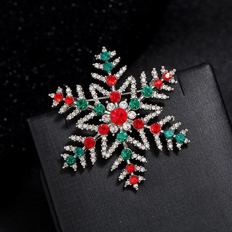 Rhinestone Embellished Holiday Galore Christmas Brooch Pins
