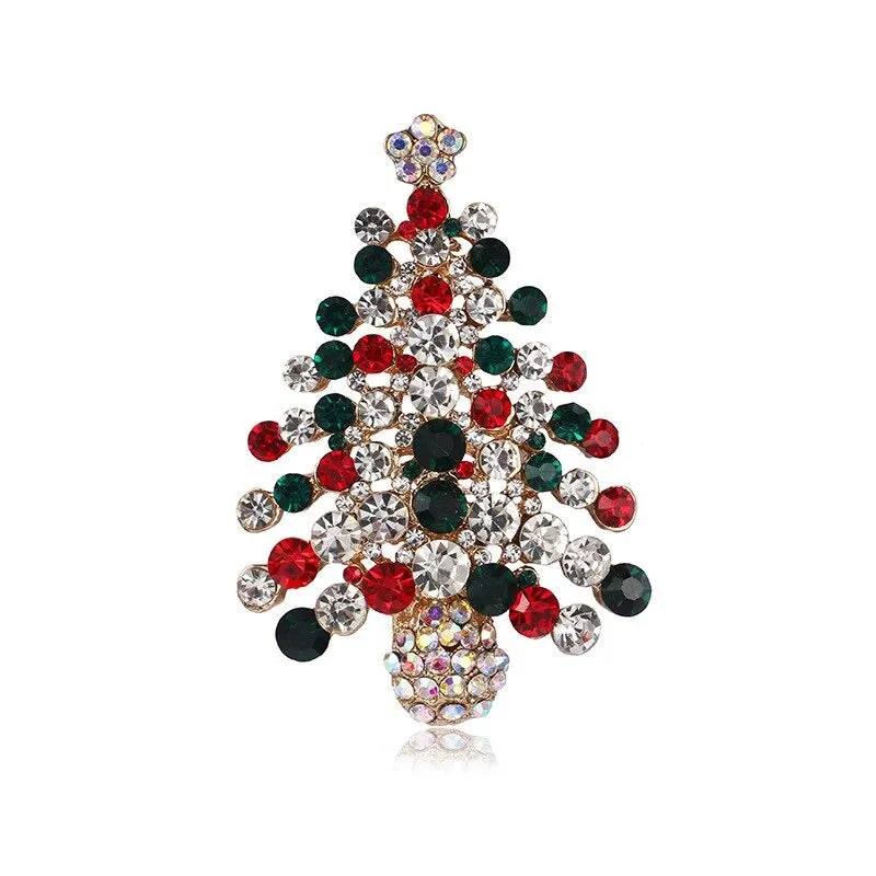 Rhinestone Embellished Holiday Galore Christmas Brooch Pins
