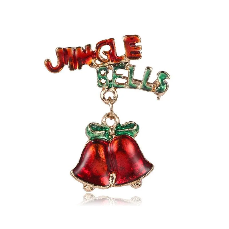 Rhinestone Embellished Holiday Galore Christmas Brooch Pins