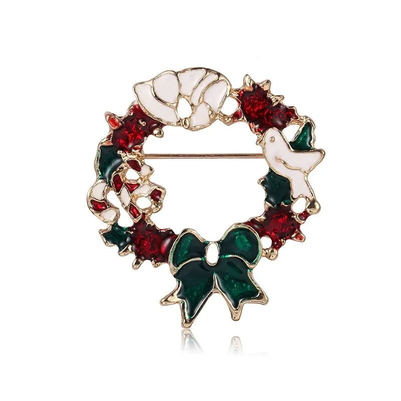 Rhinestone Embellished Holiday Galore Christmas Brooch Pins