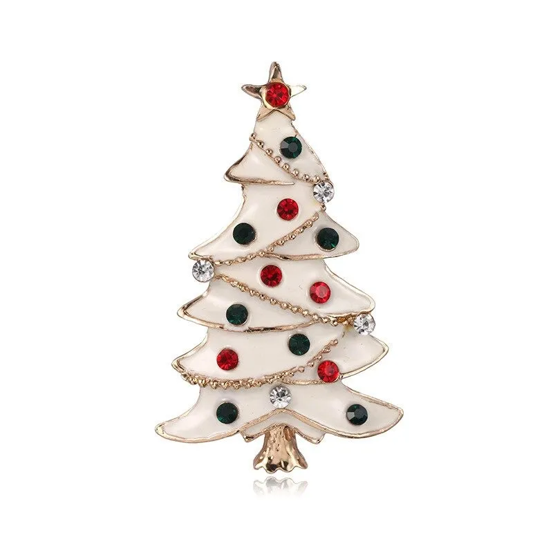 Rhinestone Embellished Holiday Galore Christmas Brooch Pins