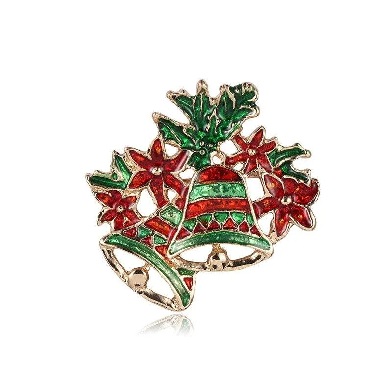 Rhinestone Embellished Holiday Galore Christmas Brooch Pins