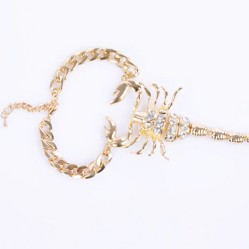 Rhinestone Scorpion Anklet