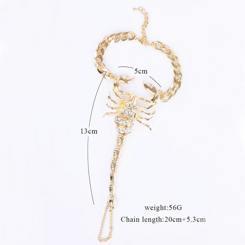 Rhinestone Scorpion Anklet