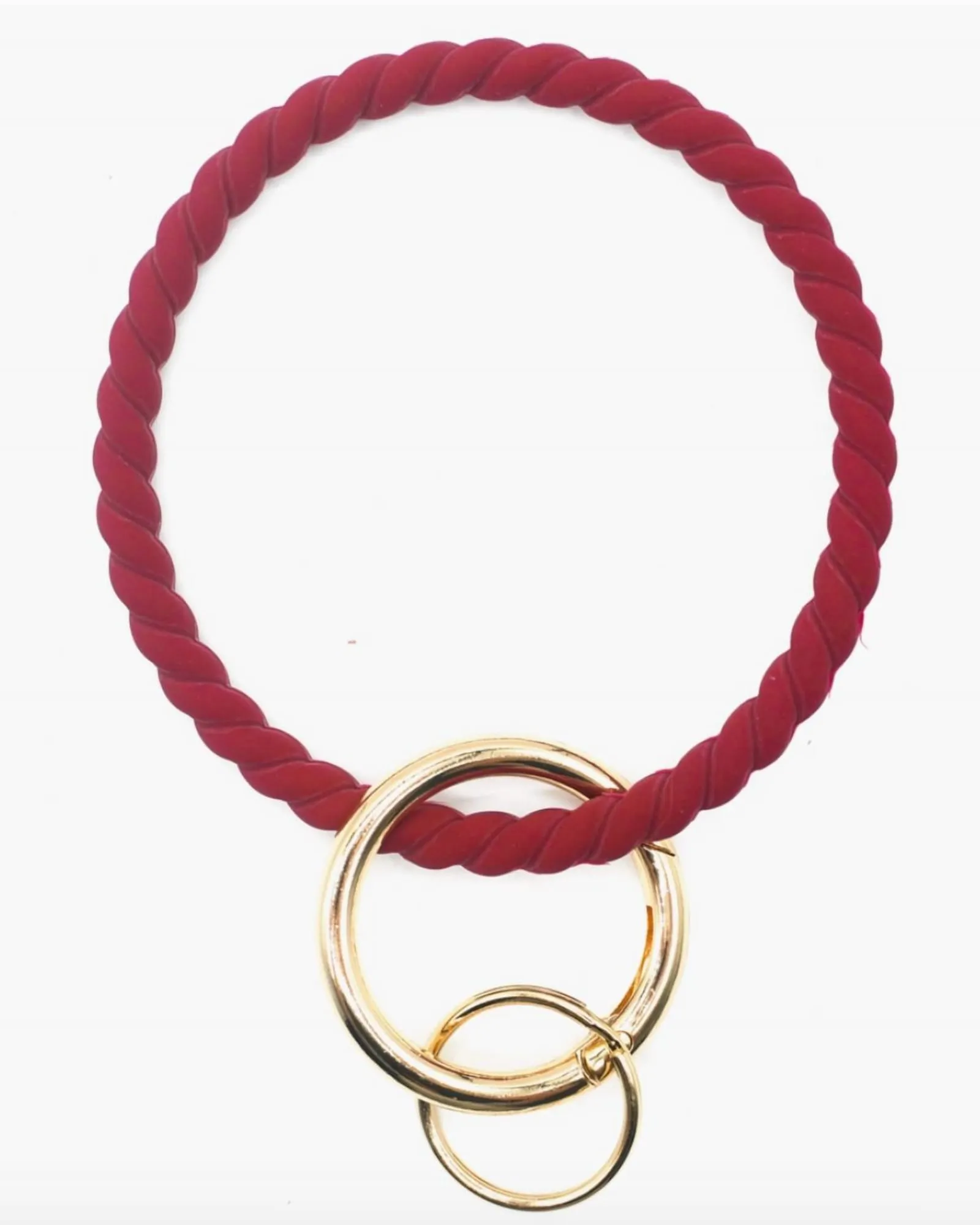 Rope Keychain Bracelet in Burgundy | Burgundy