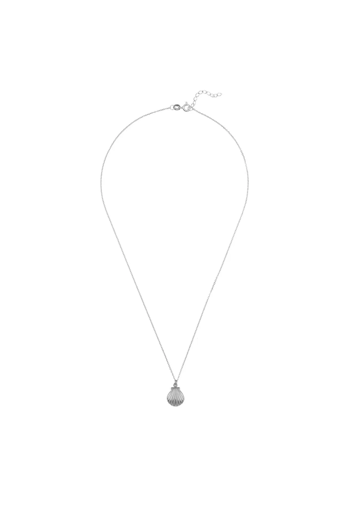 Scallop Mini Shell Necklace Silver