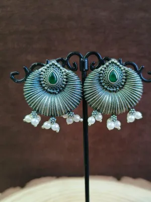 Shell Oxidised Dangler Earrings | Sarichka