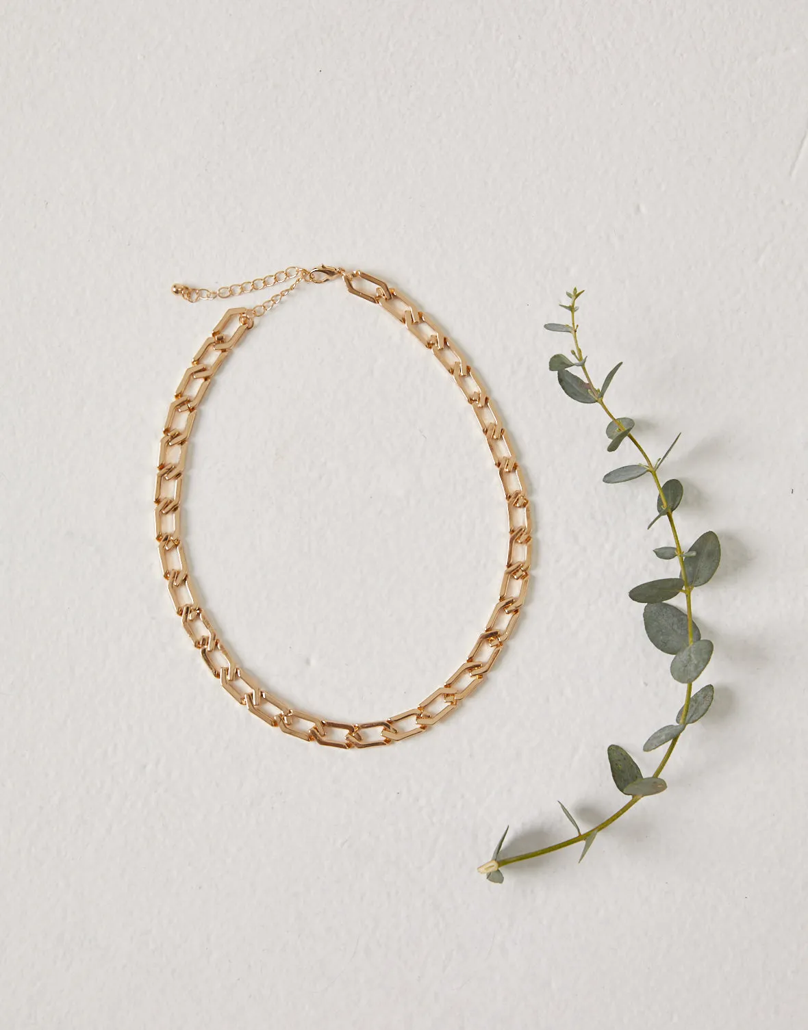 Short Curb Chain Necklace