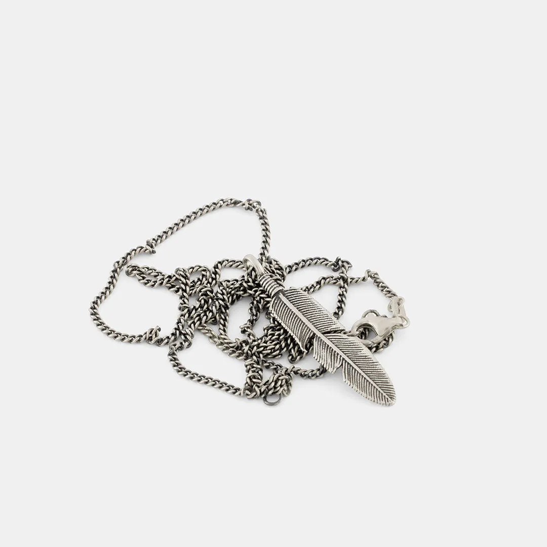 Silver Ethereal Feather Necklace