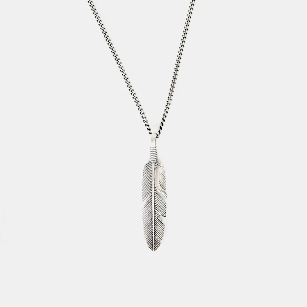 Silver Ethereal Feather Necklace