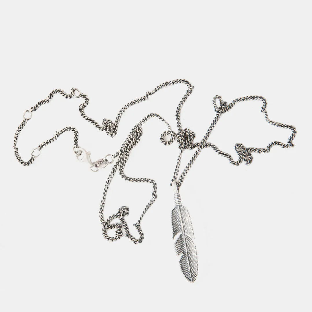 Silver Ethereal Feather Necklace
