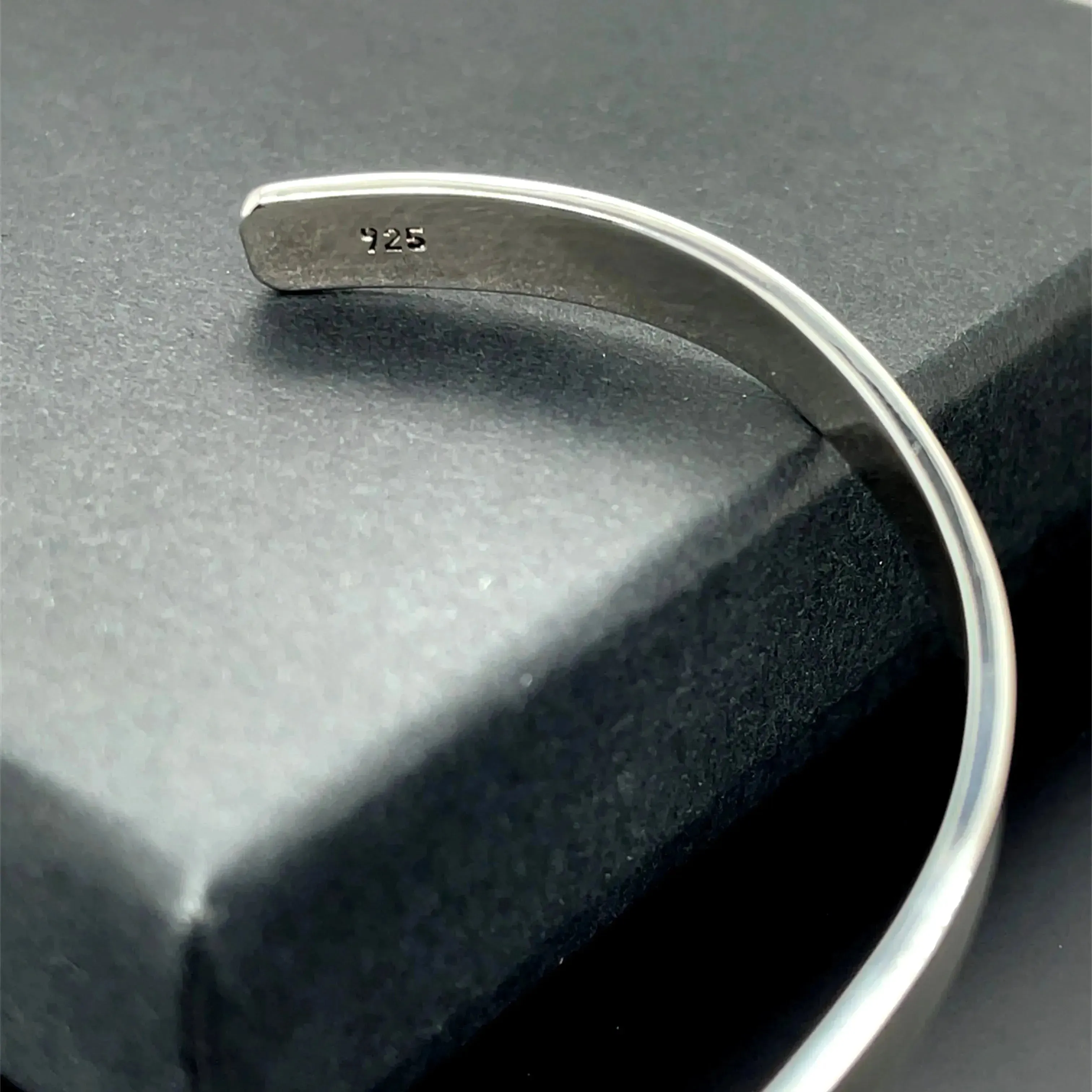 Silver Flat Plain Design Cuff Bangle For Ladies | Shop Online Sarraf Jewellers UK