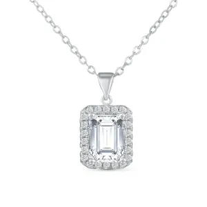Silver Rectangle Necklace