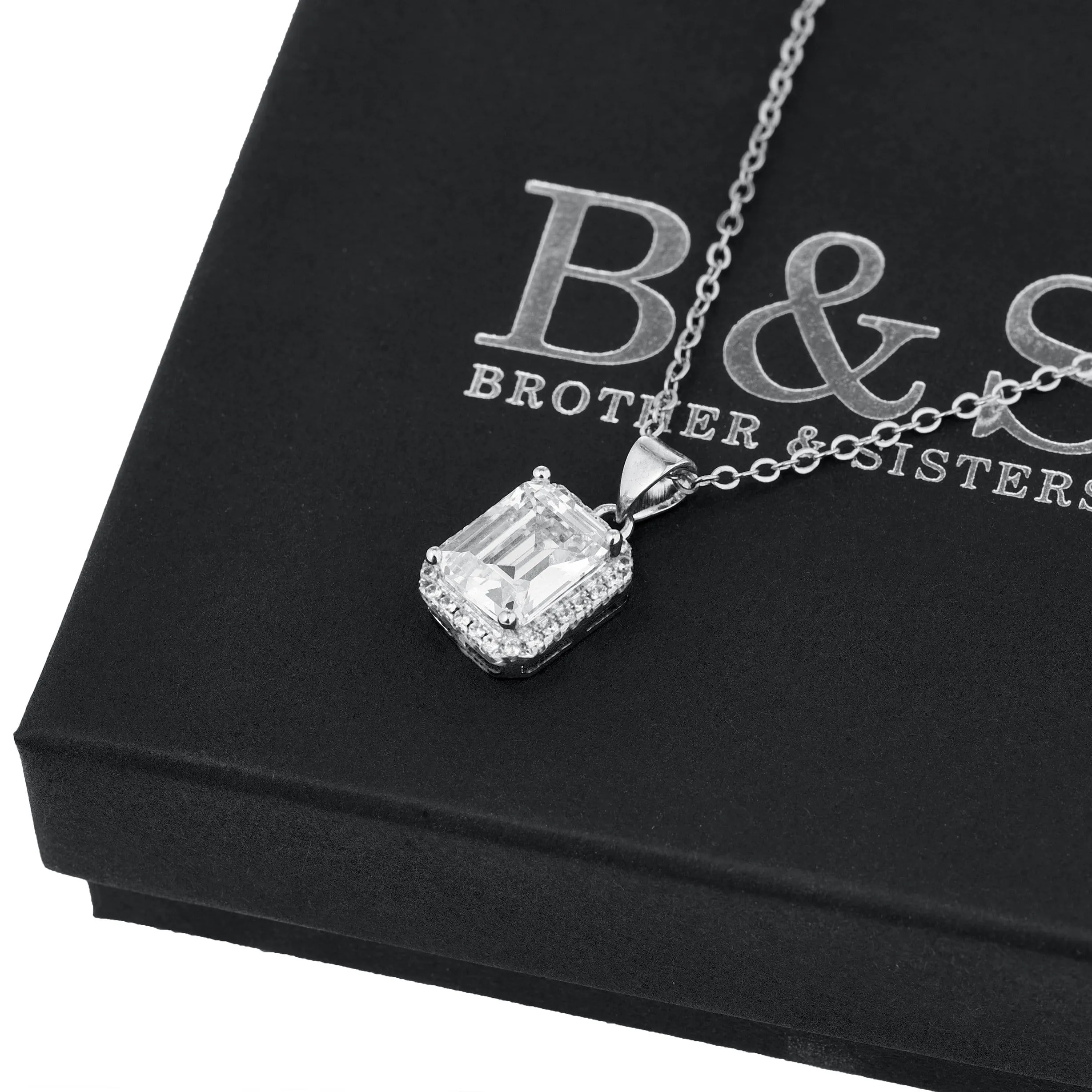Silver Rectangle Necklace