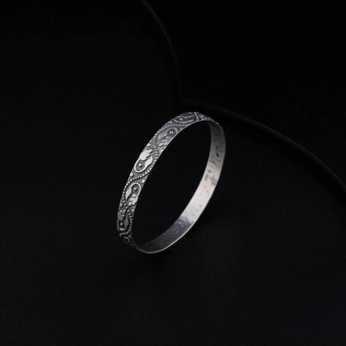 Silver Single Nakshi Bangle