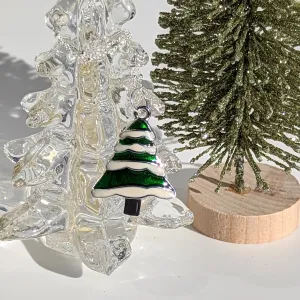 Snowy Christmas Tree Pendant/Charm