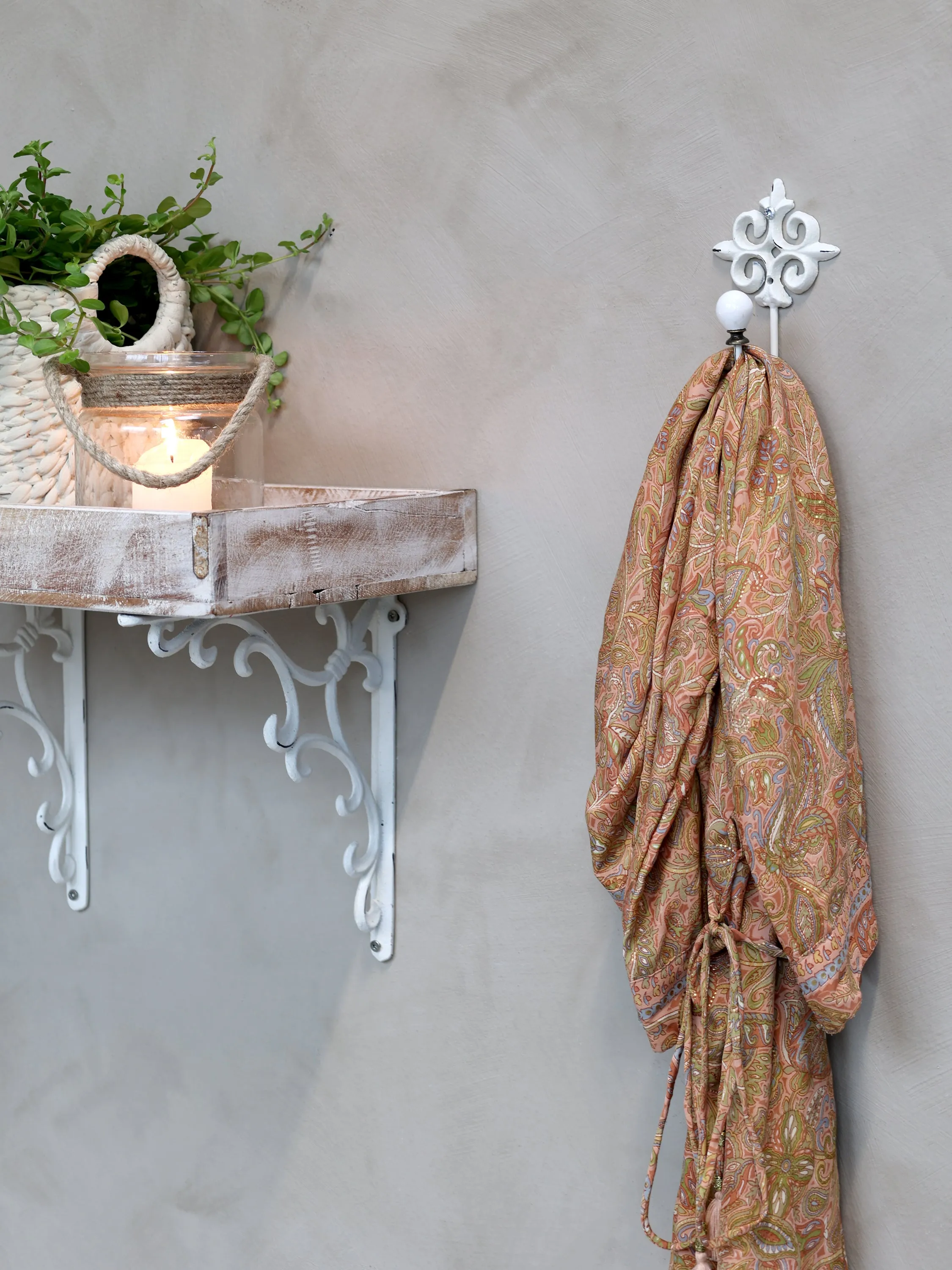 Sophia French Wall Hook - Grey or Cream