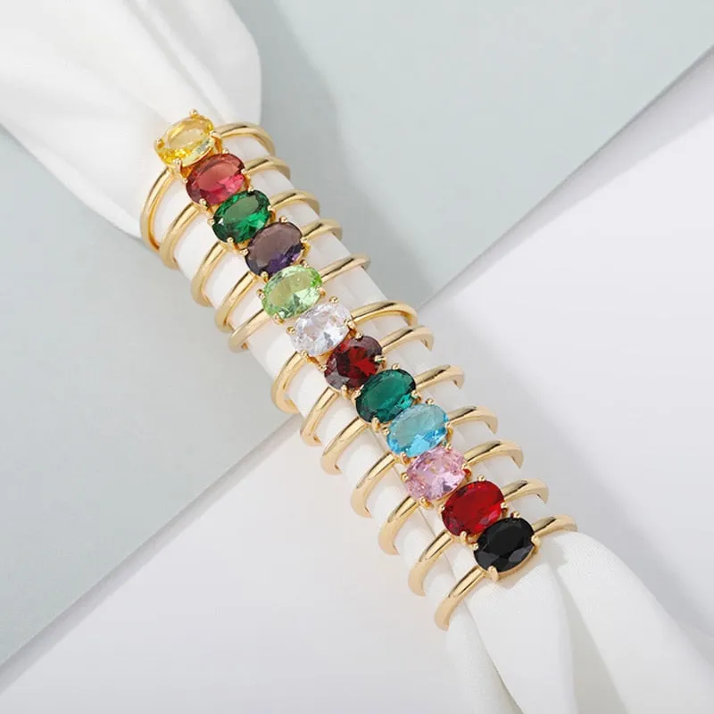 Stackable Minimalist Birthstone Rings