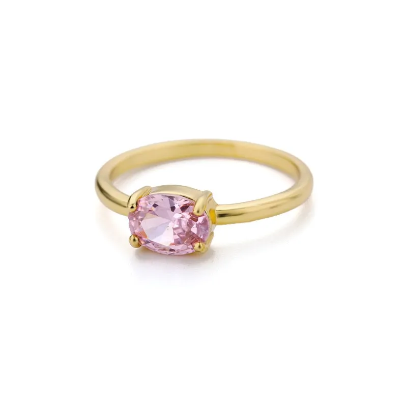 Stackable Minimalist Birthstone Rings
