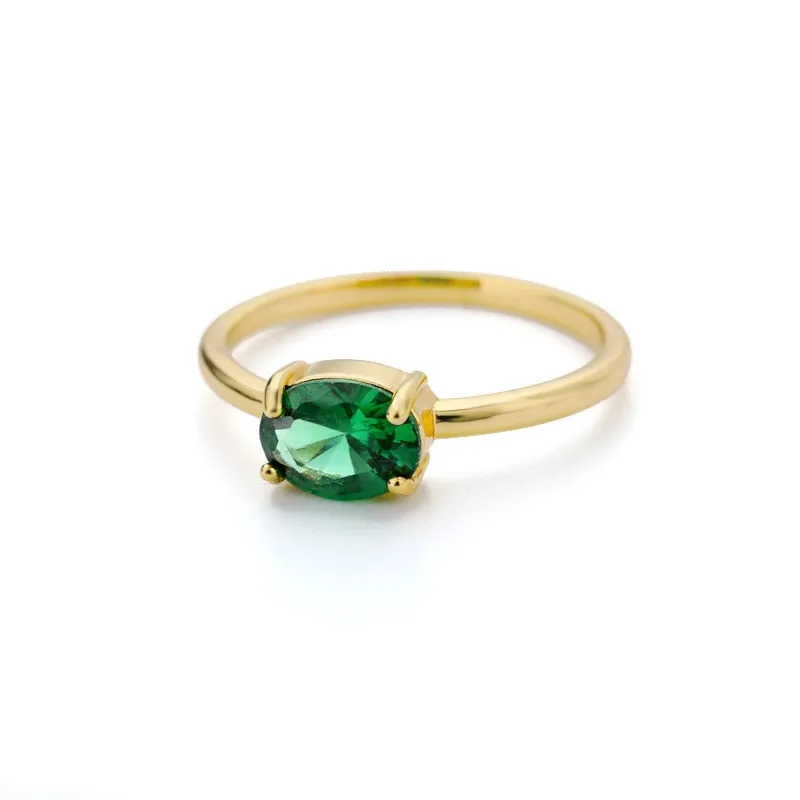 Stackable Minimalist Birthstone Rings