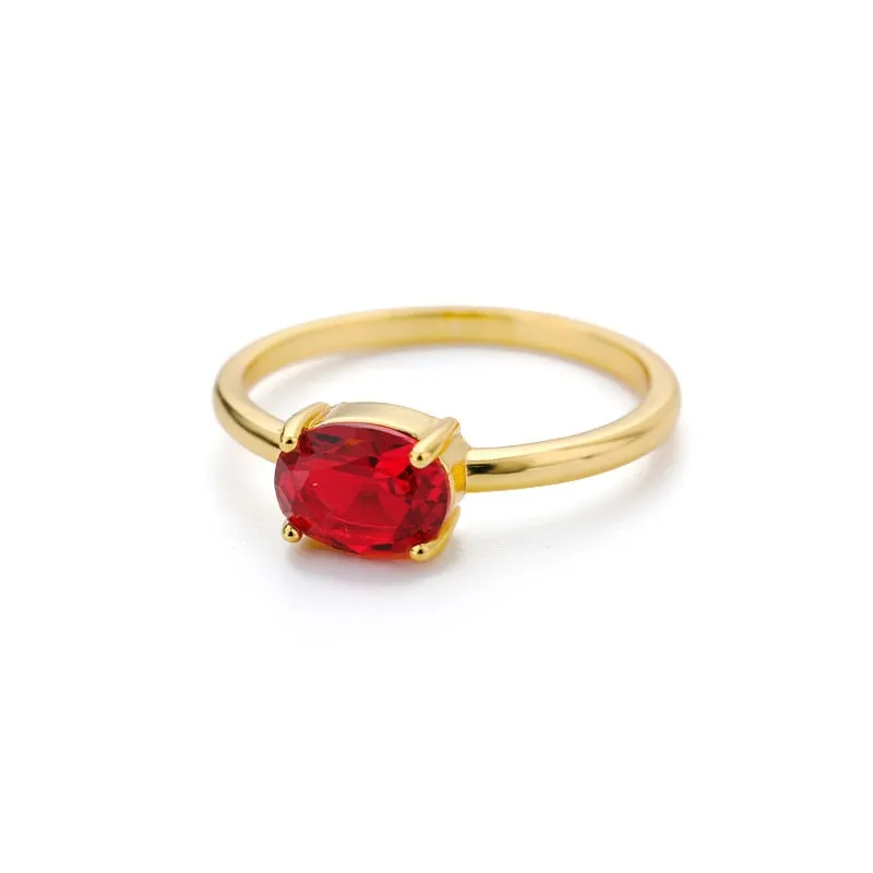 Stackable Minimalist Birthstone Rings