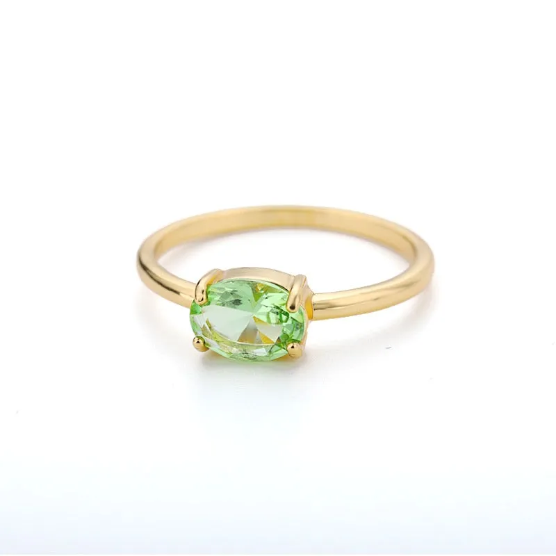 Stackable Minimalist Birthstone Rings