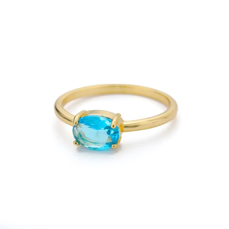 Stackable Minimalist Birthstone Rings