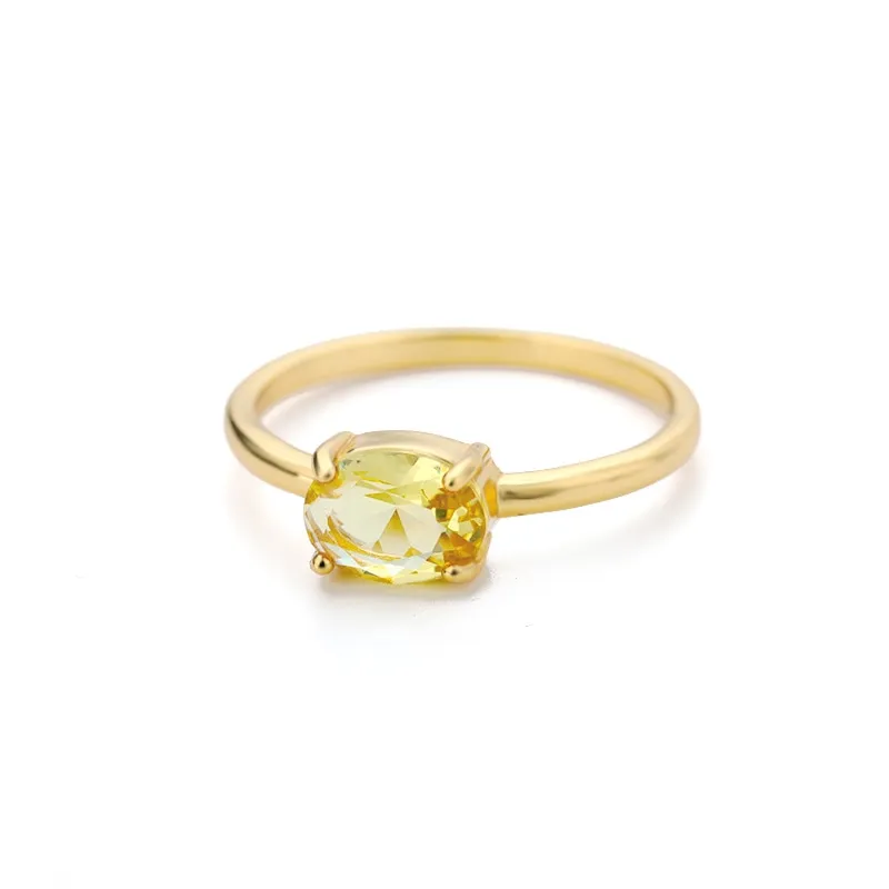 Stackable Minimalist Birthstone Rings