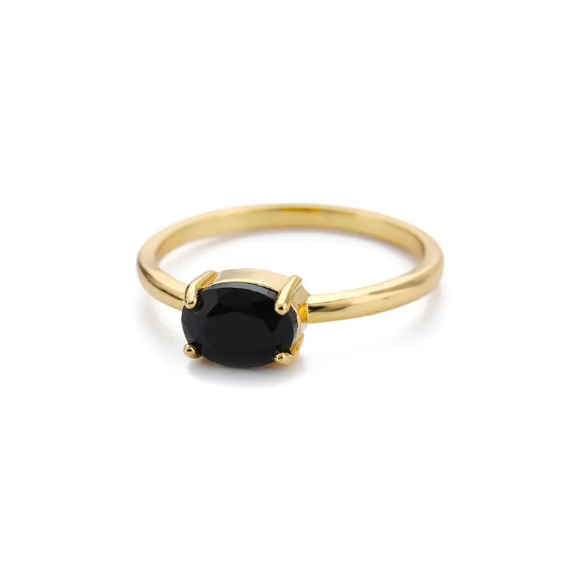 Stackable Minimalist Birthstone Rings